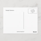  foto Rudolph Valentino Briefkaart (Achterkant)