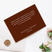 Foto Rust Terracotta Bruiloft Bedankkaart