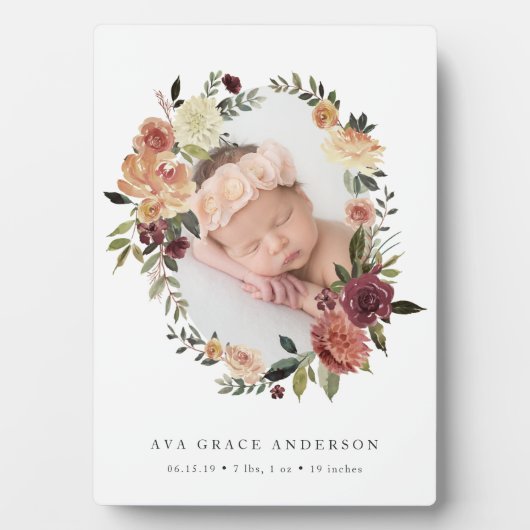 Foto Rustic Bloom Baby Fotoplaat (voorkant)