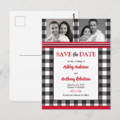 Foto Rustic Buffalo Pset Wedding Save Date Briefkaart (Voorkant / Achterkant)