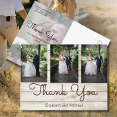 Foto Rustic Chic Modern Wedding Bedankt Briefkaart
