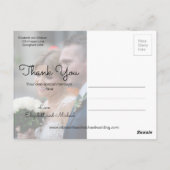 Foto Rustic Chic Modern Wedding Bedankt Briefkaart (Achterkant)