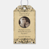 Foto Rustic Floral Wedding Bedankt Cadeaulabel (Voorkant)