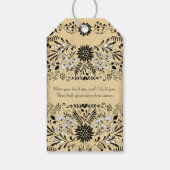 Foto Rustic Floral Wedding Bedankt Cadeaulabel (Achterkant)