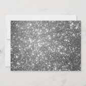 Foto Rustic Gray Glitter Wood Grain Typografie Save The Date (Achterkant)