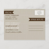 Foto Rustic Lights Burlap Save the Date Briefkaart (Achterkant)