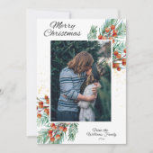 Foto Rustic Modern Merry Christmas Kaart (Voorkant)
