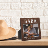 Foto Rustic Personalized Baba Grandpa Fotoplaat