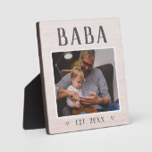 Foto Rustic Personalized Baba Grandpa Fotoplaat (Voorkant)