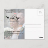 Foto Rustic Sunflower Modern Wedding Dank je Briefkaart (Achterkant)