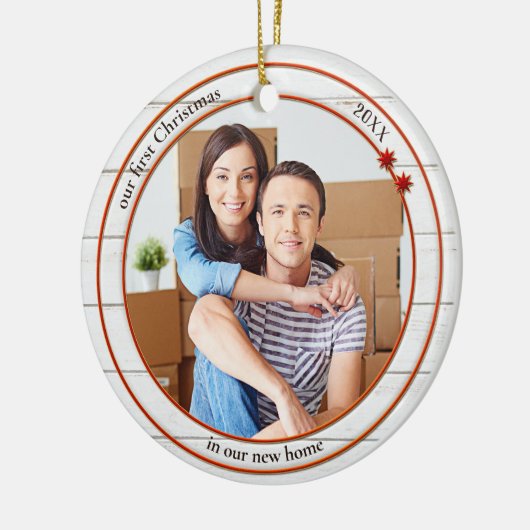 Foto: Rustic White Wood New Home Ornament (Links)