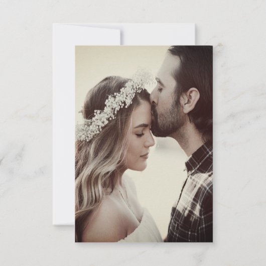 Foto Rustic Wood Country Wedding Bedankkaart (Achterkant)