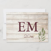 Foto Rustic Wood Floral Weddenschap Hartelijk dank Bedankkaart (Achterkant)