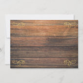 Foto Rustic Wood Grain Typografie Save The Date (Achterkant)