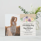 Foto Rustiek 21e 30e of 40e verjaardagsfeestje hou Kaart (Staand voorkant)