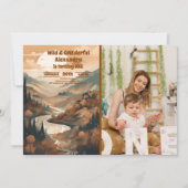 Foto Rustiek Bergbos 1e Verjaardag Kaart (Voorkant)