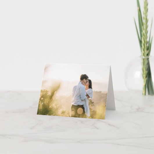 Foto Rustiek Blauw Wildflower bruiloft Aankondiging (Voorkant)