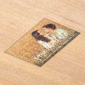 Foto Rustiek Elegant Modern Save the Date Acryl Uitnodigingen (Laagn)