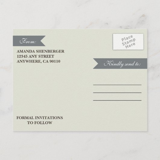 Foto Rustiek gesneden eikenboom Bewaar de datumkaa Aankondigingskaart (Achterkant)