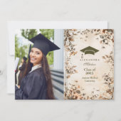 Foto Rustiek  Wildflower Bloom Afstuderen Aankondiging (Voorkant)