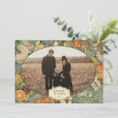 Foto Rustieke Bos Bloemige Kerstmis Feestdagenkaart (Staand voorkant)