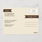 Foto Rustieke Burlap Mason Jar Dank u Briefkaarten (Achterkant)