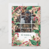 Foto Rustieke Candy Cane Kerstfeest Feestdagenkaart (Voorkant)