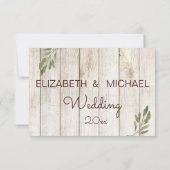 Foto Rustieke Chic Moderne Eenvoudige Trouw Save The Date (Achterkant)