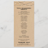 Foto Rustieke Evergreen Pine Tree Wedding Programm Programmakaart (Achterkant)