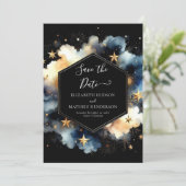 Foto rustieke Hemelse Huwelijk Save The Date (Staand voorkant)