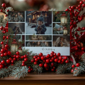 Foto rustieke lantaarn kerstfeest feestdagenkaart