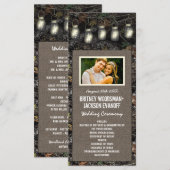 Foto Rustieke Mason Jar Camo Trouwprogramma's Programmakaart (Voorkant / Achterkant)