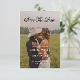 foto rustieke minimalistische moderne cowboy save the date