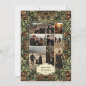 Foto Rustieke Pinecone Botanische Kerst Feestdagenkaart (Voorkant)