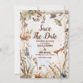 Foto Rustieke Waterverf Bos Huwelijk Save The Date (Voorkant)