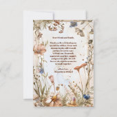 Foto Rustieke Waterverf Woodland bruiloft Bedankkaart (Achterkant)