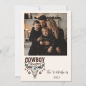 Foto Rustige Cowboy Kerstmis Feestdagenkaart (Voorkant)