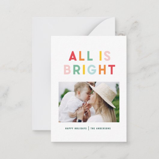 foto ' s collage kerst kleurrijk , helder notitiekaartje (Voorkant)