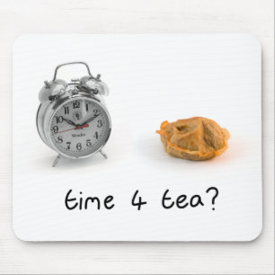 foto ' s en handgeschreven " time 4 tea " mousepad muismat