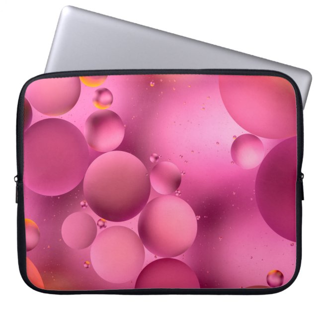 foto ' s , heldere olieachtige druppels in water m laptop sleeve (Voorkant)