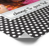 foto ' s op witte en zwarte polkadot poster (Hoek)