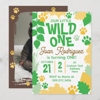 Foto Safari 1e Verjaardag Wild One Kaart