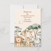 Foto Safari Wild Een Verjaardag Bedankkaart (Voorkant)