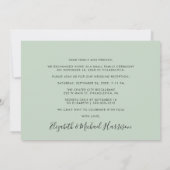 Foto Sage Bruiloftsreceptie 'Happily Ever After' Aankondiging (Achterkant)