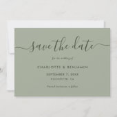 Foto Sage Green Wedding Aankondiging (Voorkant)