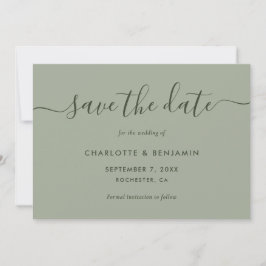 Foto Sage Green Wedding Aankondiging