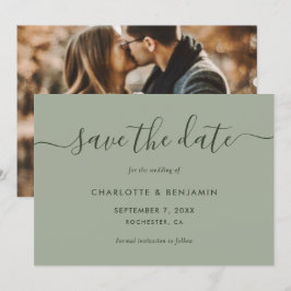 Foto Sage Green Wedding Aankondiging