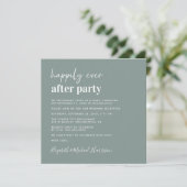 Foto: Sage Green Wedding Reception Kaart (Staand voorkant)