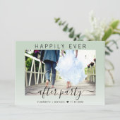 Foto Sage Wedding Reception 'Happily Ever After' Aankondiging (Staand voorkant)