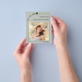 Foto salie groene Afstudeerdatum Bewaar de Datum Flyer (Hand)